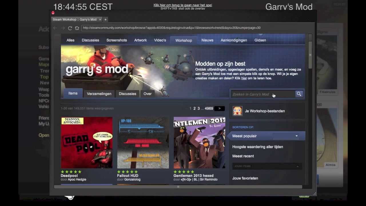 how to download a steam workshop mod for gmod